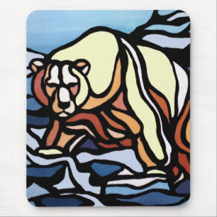 Alfombrilla De Ratón Bear Art Mousepad Elegante Vida Silvestre Mousepad