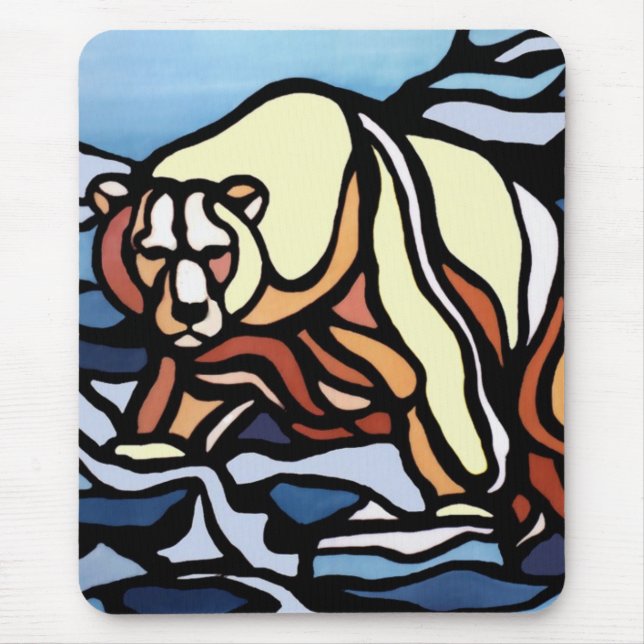 Alfombrilla De Ratón Bear Art Mousepad Elegante Vida Silvestre Mousepad (Frente)