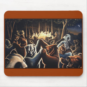 Alfombrilla De Ratón Bear bailando Arte Mousepad Vida salvaje Mousepad