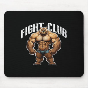 Alfombrilla De Ratón Bear Músculos Boxeo Curso de entrenamiento Gimnasi