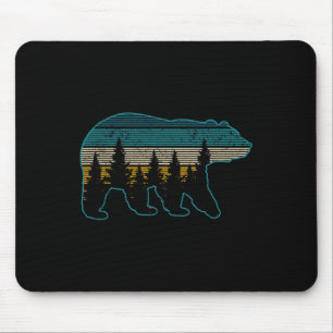 Alfombrilla De Ratón Bear Nature Grizzly Brown Black Bear Senderismo Hu