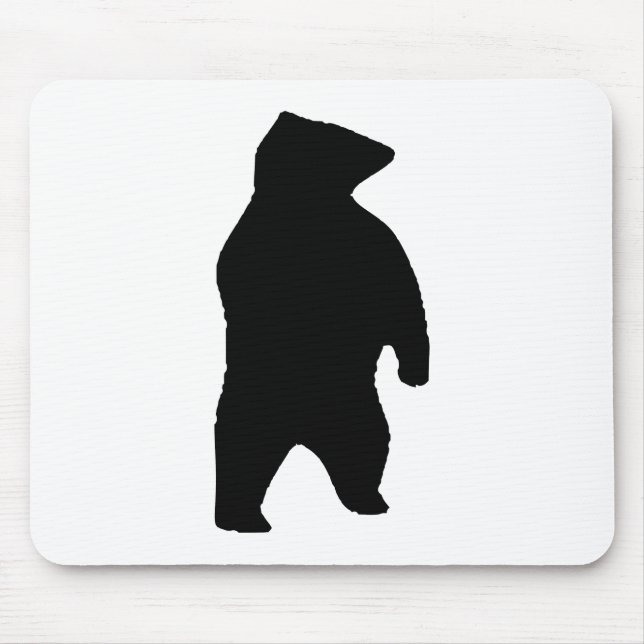 Alfombrilla De Ratón Bear Silhouette (Frente)