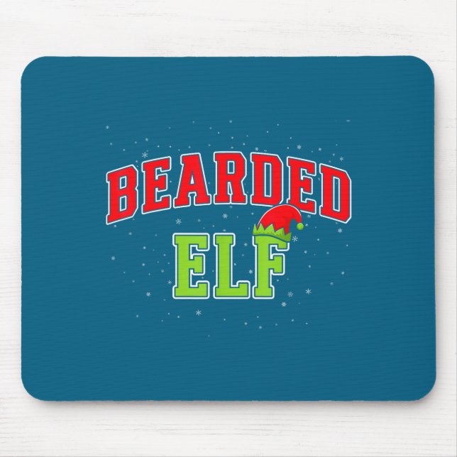 Alfombrilla De Ratón Bearded Elf Christmas Family Matching Group Xmas  (Frente)