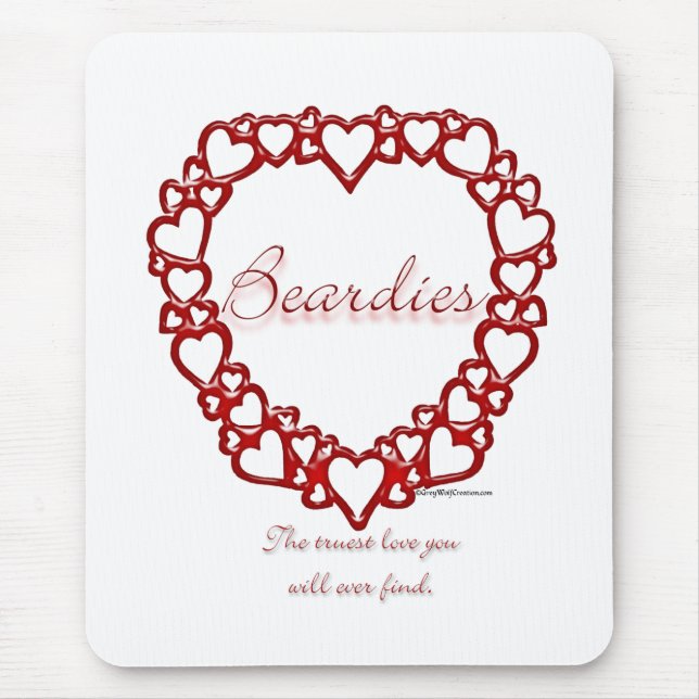 Alfombrilla De Ratón Beardie True Love (Frente)