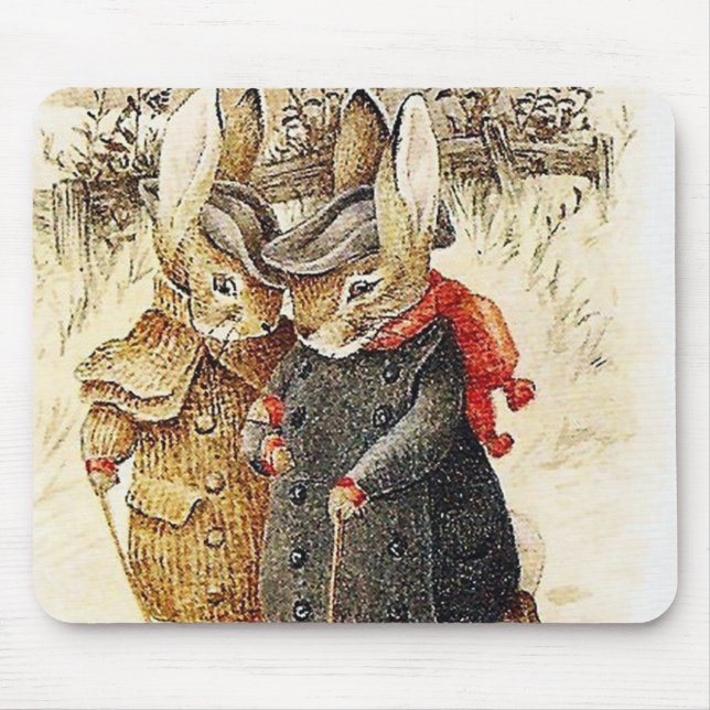 Alfombrilla De Ratón Beatrix Potter - Caminata de Invierno Peter Rabbit (Frente)