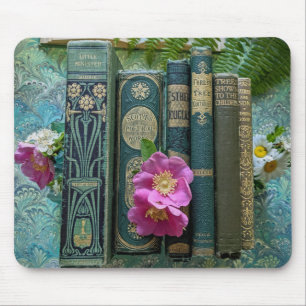 Alfombrilla De Ratón Beautiful Book Spines (Green)