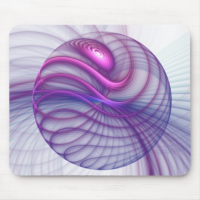 Alfombrilla De Ratón Beautiful Swing Modern Abstract Fractal Art Pink (Frente)