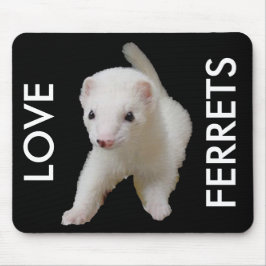 Alfombrilla De Ratón Bebé blanco Ferret Mousepad