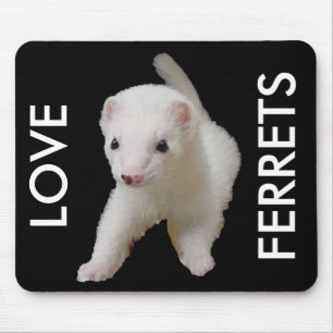Alfombrilla De Ratón Bebé blanco Ferret Mousepad