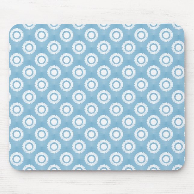 Alfombrilla De Ratón Bebé Blue Funky Flower Mousepad (Frente)