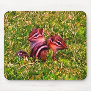Alfombrilla De Ratón Bebé Chipmunks Primer Día Arte Animal