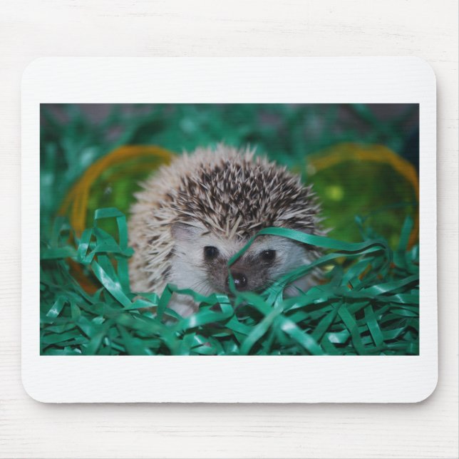 Alfombrilla De Ratón Bebé del erizo en la hierba de Pascua (Frente)