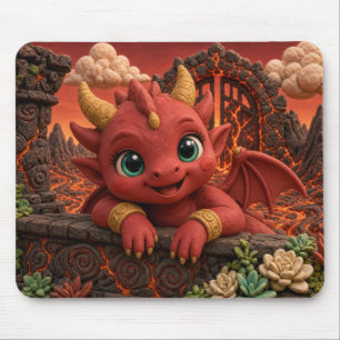Alfombrilla De Ratón Bebé Demonio Adorable, Mitológico