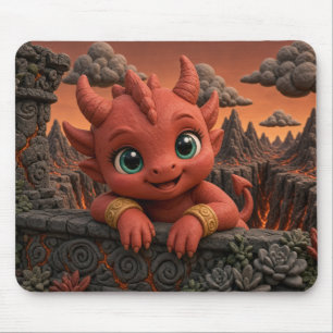 Alfombrilla De Ratón Bebé Diablo Adorable, Mitológico