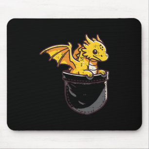 Alfombrilla De Ratón Bebé Dragon Pocket Cute Fantasía Niños Míticos Hom
