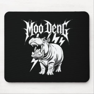 Alfombrilla De Ratón Bebé Hipopótamo Moo Deng Lindo Death Metal Hippopo