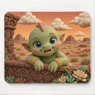 Alfombrilla De Ratón Bebé Orc Adorable, Mitológico