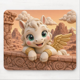 Alfombrilla De Ratón Bebé Pegaso Adorable, Mitológico