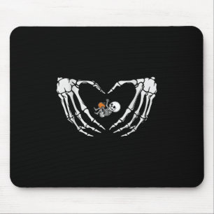 Alfombrilla De Ratón Bebé Skeleton Heart Hand Halloween X-ray Embarazo