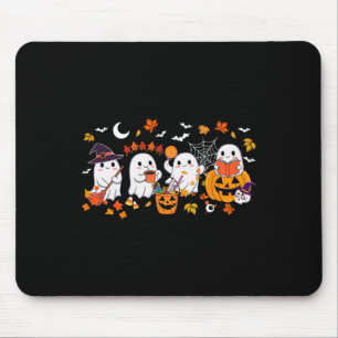 Alfombrilla De Ratón Beber café dulce fantasma Halloween Fall Bo