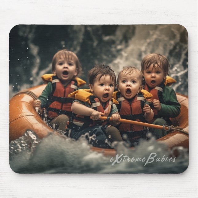 Alfombrilla De Ratón Bebés extremos - Rafting de agua blanca (Frente)