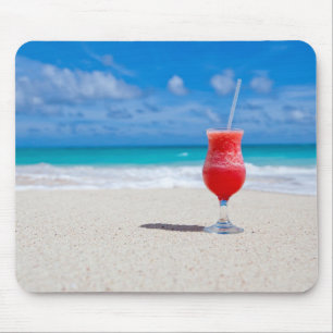 Alfombrilla De Ratón Bebida en mousepad de la playa