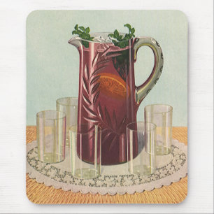 Alfombrilla De Ratón Bebidas y refrescos antiguos, jarra de sangría