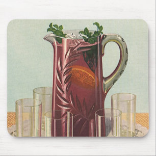 Alfombrilla De Ratón Bebidas y refrescos antiguos, jarra de sangría