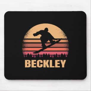 Alfombrilla De Ratón Beckley West Virginia Snowboarding Vintage al aire