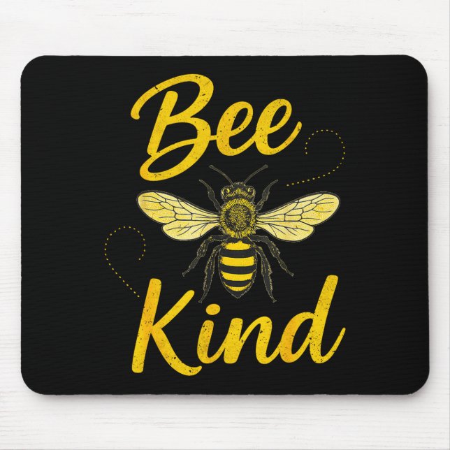 Alfombrilla De Ratón Bee Kind Sitive Quote Cute Funny Design For Kids  (Frente)