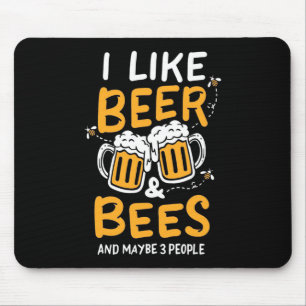 Alfombrilla De Ratón Beekeeper Gift   Me Gusta La Cerveza Y Las Abejas