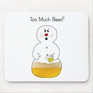 Alfombrilla De Ratón Beer Beer Snowman Mousepad