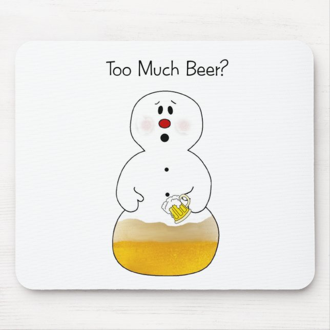 Alfombrilla De Ratón Beer Beer Snowman Mousepad (Frente)