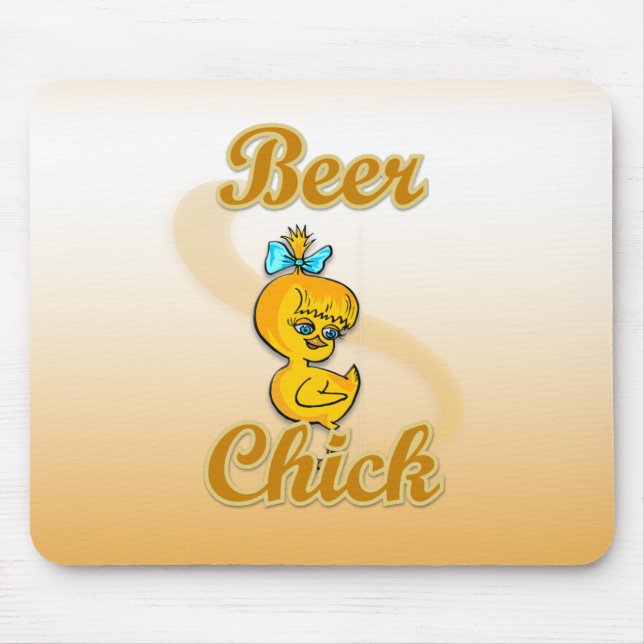 Alfombrilla De Ratón Beer Chick (Frente)