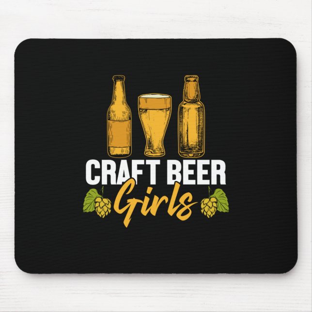 Alfombrilla De Ratón Beer Drinker Craft Beer Chicas Cumpleaños (Frente)