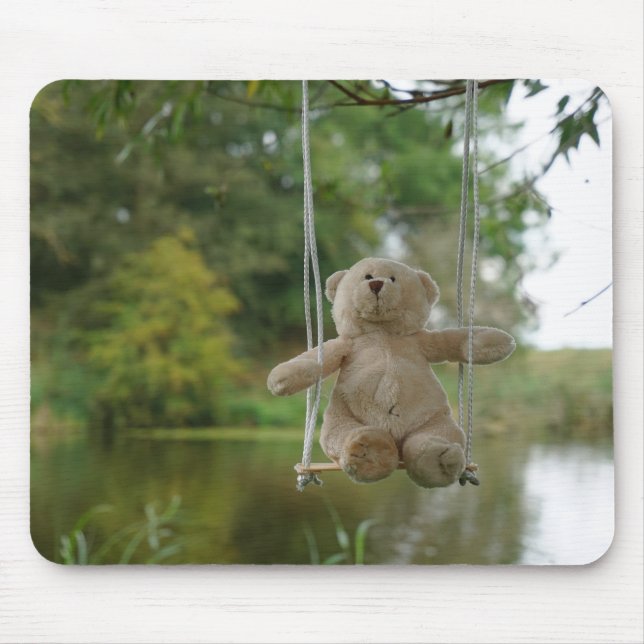 Alfombrilla De Ratón Beertje op schommel aan boom (Frente)