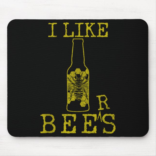 Alfombrilla De Ratón Bees &amp; Beer - Funny Quote Beekeeng Beekeeper G (Frente)