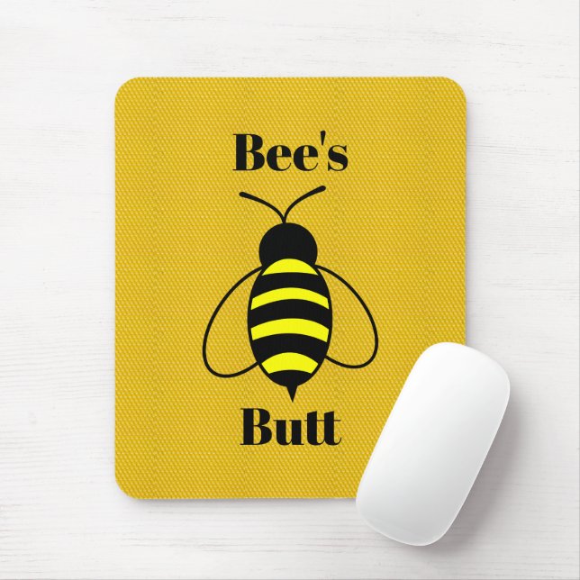 Alfombrilla De Ratón Bee's Butt Mouse Pad (Con ratón)