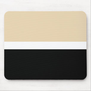 Alfombrilla De Ratón Beige Black Abstract Stripe