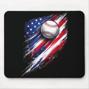 Alfombrilla De Ratón Béisbol bandera americana niños niñas hombres muje
