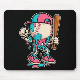 Alfombrilla De Ratón Béisbol De Béisbol Para Niños De Béisbol De Crema