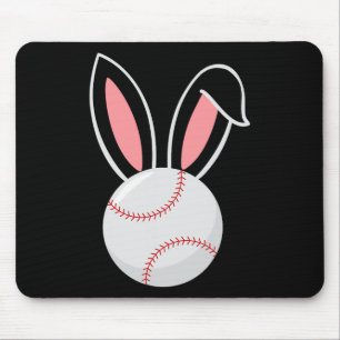 Alfombrilla De Ratón Béisbol de Pascua Bungalow Ears Fun Béisbol Fan Ea
