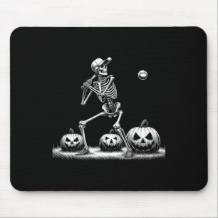 Alfombrilla De Ratón Béisbol Skeleton Jugador Halloween Halloween