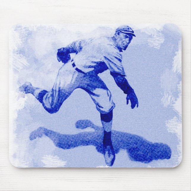 Alfombrilla De Ratón Béisbol vintage Pitcher Mouse Pad (Frente)
