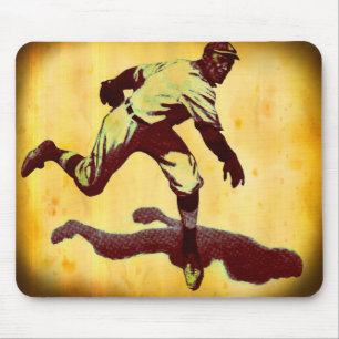 Alfombrilla De Ratón Béisbol vintage Pitcher Mouse Pad