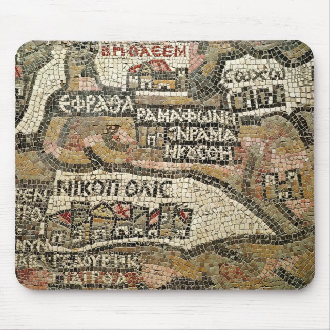 Alfombrilla De Ratón Belén, detalle de un mapa de Jericó (Frente)
