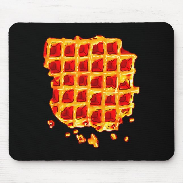 Alfombrilla De Ratón Belgian Waffle Syrup Breakfast Food Snack Waffle L (Frente)