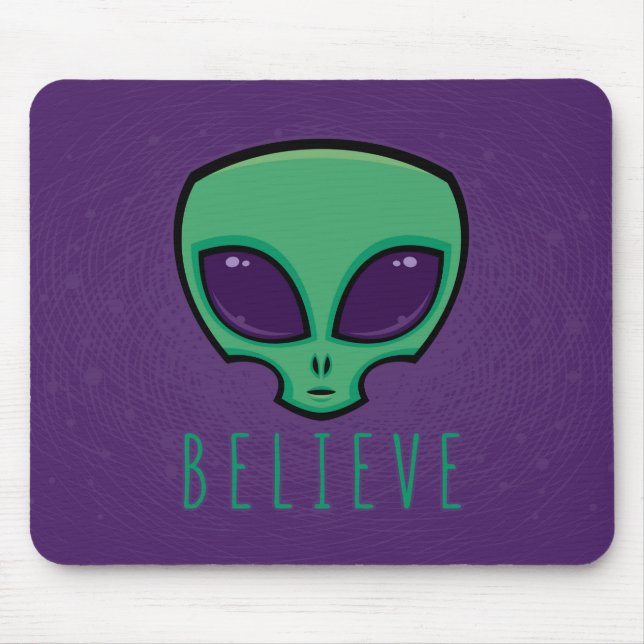 Alfombrilla De Ratón Believe Alien Head (Frente)