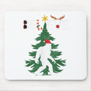 Alfombrilla De Ratón Believe Bigfoot Sasquatch Yeti Santa Hat Navidades