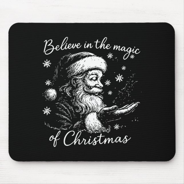 Alfombrilla De Ratón Believe In The Magic Of Christmas, Funny Christmas (Frente)